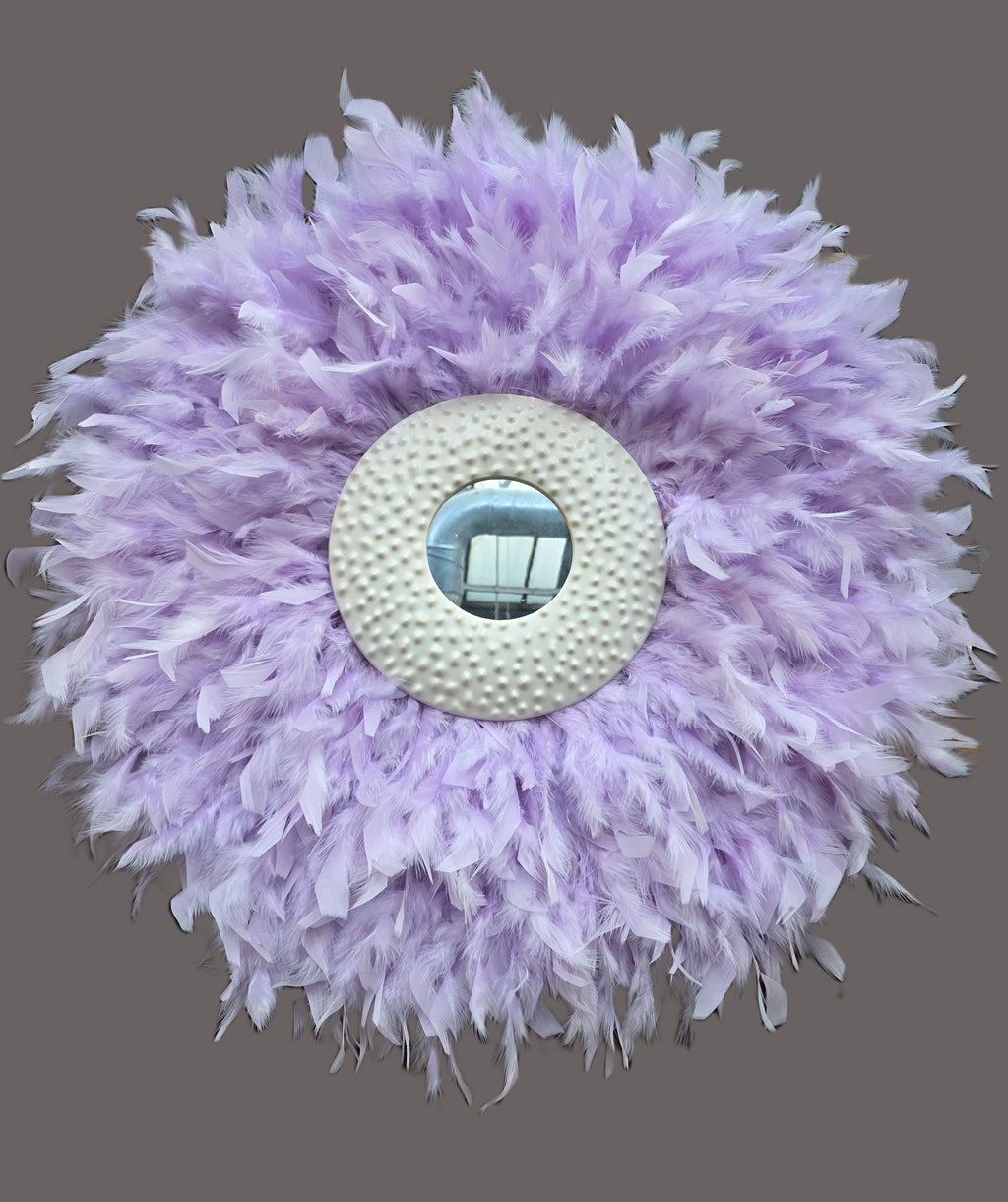 Handmade Feather Mirror: Boho Glam Wall Decor Design