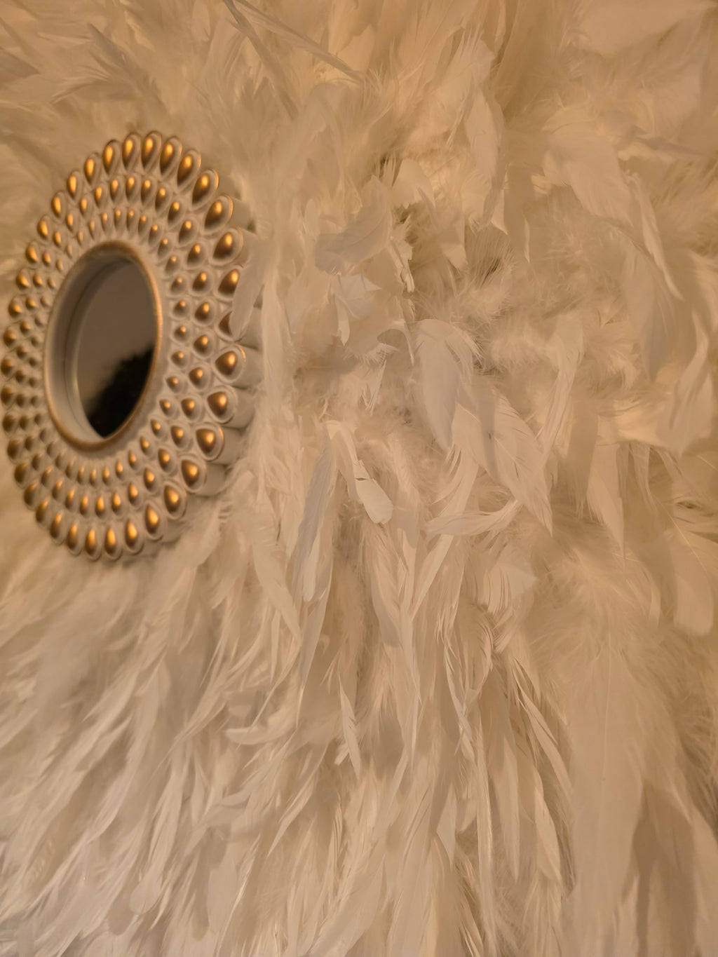 Boho JuJu handmade Feather Wall Mirror – Vibrant Eclectic Home Design