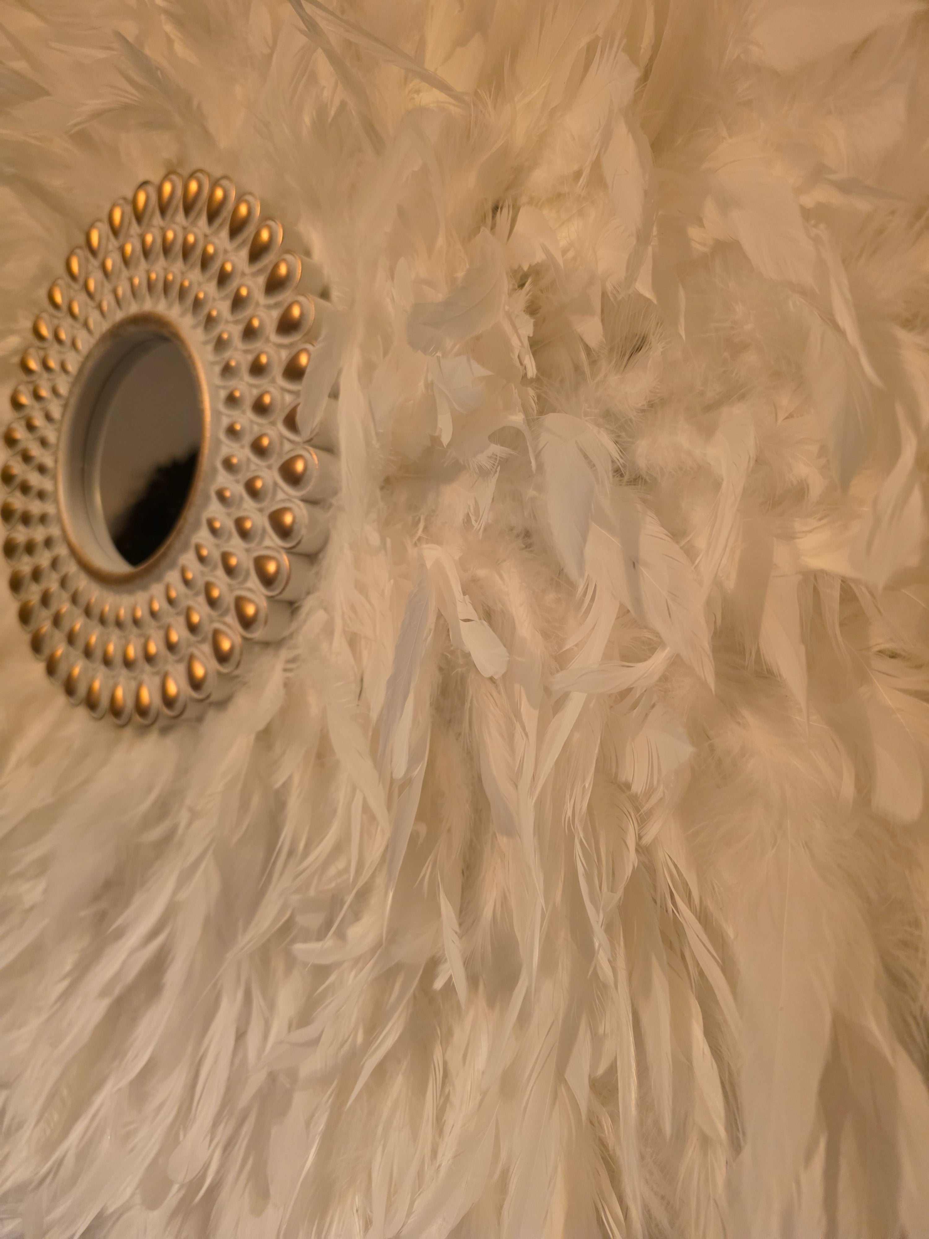 Boho JuJu handmade Feather Wall Mirror – Vibrant Eclectic Home Design